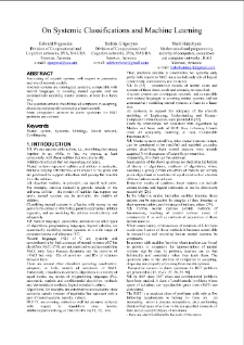 On Systemic Classifications and Machine Learning