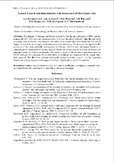 Seismic hazard and deterministic risk assessment of the Gyumri city