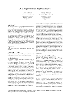LCS Algorithm for Big Data Flows1
