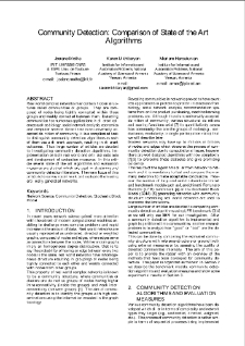 Community Detection: Comparison of State of the ArtAlgorithms