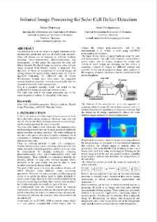 Infrared Image Processing for Solar Cell Defect Detection