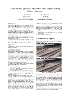 Detection and Ignorance Method of False Targets duringObject Detection