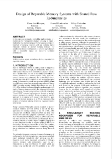 Design of Reparable Memory Systems with Shared RowRedundancies