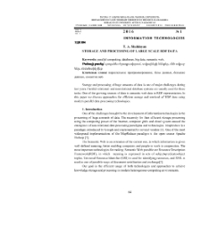 Storage and processing of large scale rdf data