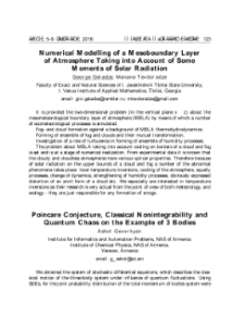 Poincare Conjecture, Classical Nonintegrability andQuantum Chaos on the Example of 3 Bodies