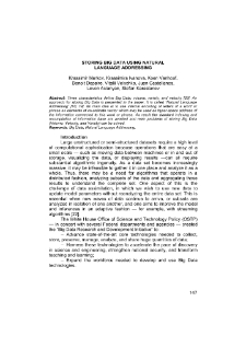 STORING BIG DATA USING NATURALLANGUAGE ADDRESSING