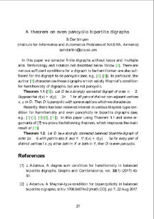 A theorem on even pancyclic bipartite digraphs