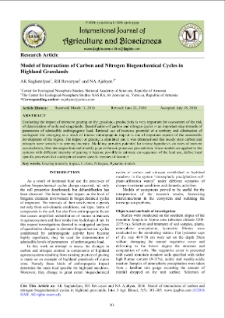 Model of Interactions of Carbon and Nitrogen Biogeochemical Cycles inHighland Grasslands