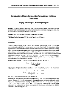 Construction of Some Composition Permutations via LinearTranslators