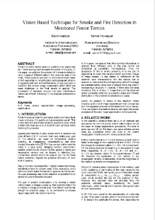 Vision Based Technique for Smoke and Fire Detection inMonitored Forest Terrain