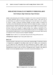 Novel method for analysis of fingerprint poroscopical maps