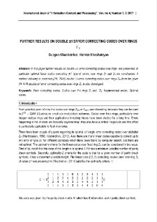 Further results on double ±1 error correcting codes over rings Zm