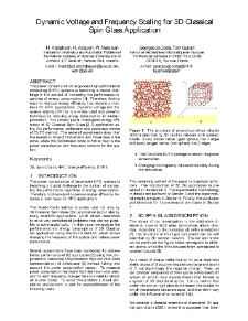 Dynamic Voltage and Frequency Scaling for 3D ClassicalSpin Glass Application