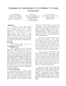 Designing And Implementing A Novel Database For HumanMitogenomes