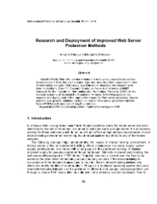 Research and Deployment of Improved Web ServerProtection Methods