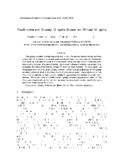 Fault-tolerant Gossip Graphs Based on Wheel Graphs