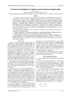 Gradient-based technique for image structural analysis and applications