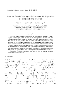 Interval Total Colorings of Complete MultipartiteGraphs and Hypercubes
