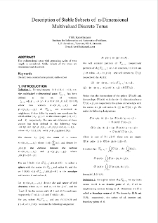 Description of Stable Subsets of n-DimensionalMultivalued Discrete Torus