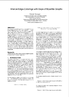 Interval Edge-Colorings with Gaps of Bipartite Graphs