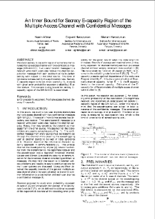 An Inner Bound for Secrecy E-capacity Region of theMultiple Access Channel with Confidential Messages