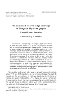 On one-sided interval edge coloringsof biregular bipartite graphs