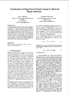 Construction of Edge Fault-Tolerant Codes for MinimalGossip Schemes