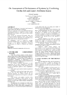 On Assessment of Performance of Systems by Combining On-the-Job and Expert Attributes Scales