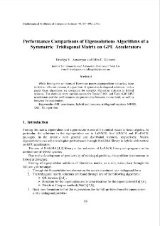 Performance Comparisons of Eigensolutions Algorithms of a Symmetric Tridiagonal Matrix on GPU Accelerators