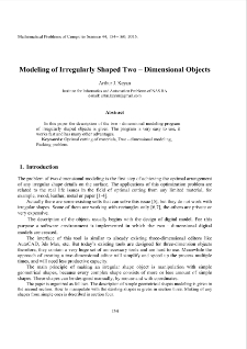 Modeling of Irregularly Shaped Two – Dimensional Objects