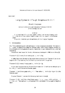 Long Cycles in t-Tough Graphs with t > 1