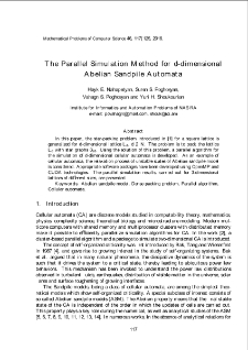 The Parallel Simulation Method for d-dimensionalAbelian Sandpile Automata