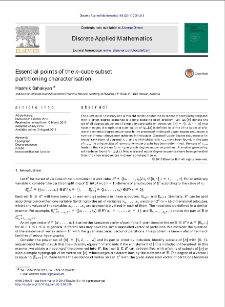 Essential points of the -cube subset partitioning characterisation