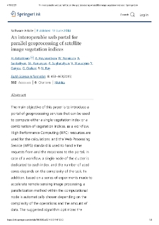 An interoperable web portal for parallel geoprocessing of satellite image vegetation indices