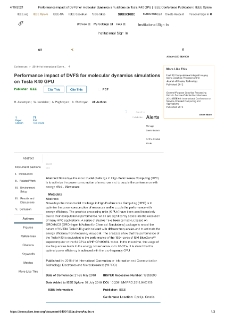 Performance impact of DVFS for molecular dynamics simulations on Tesla K40 GPU