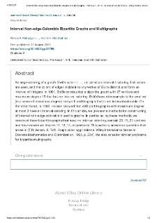 Interval Non‐edge‐Colorable Bipartite Graphs and Multigraphs