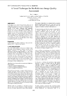 A Novel Technique for No-Reference Image Quality