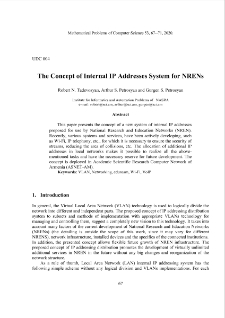 The Concept of Internal IP Addresses System for NRENs
