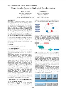 Using Apache Spark for Biological Data Processing