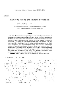 Rumor Spreading and Invasion Percolation