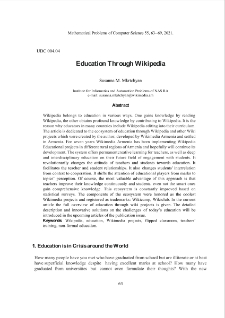Education Through Wikipedia